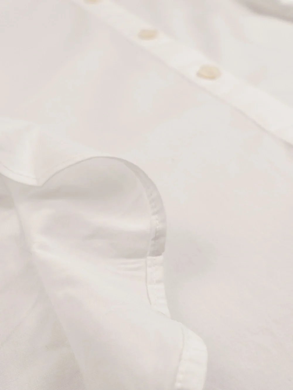 Kate Spade White Ruffle Blouse Size XS Sleeveless Button Front Top